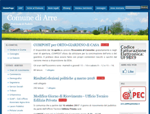 Tablet Screenshot of comune.arre.pd.it